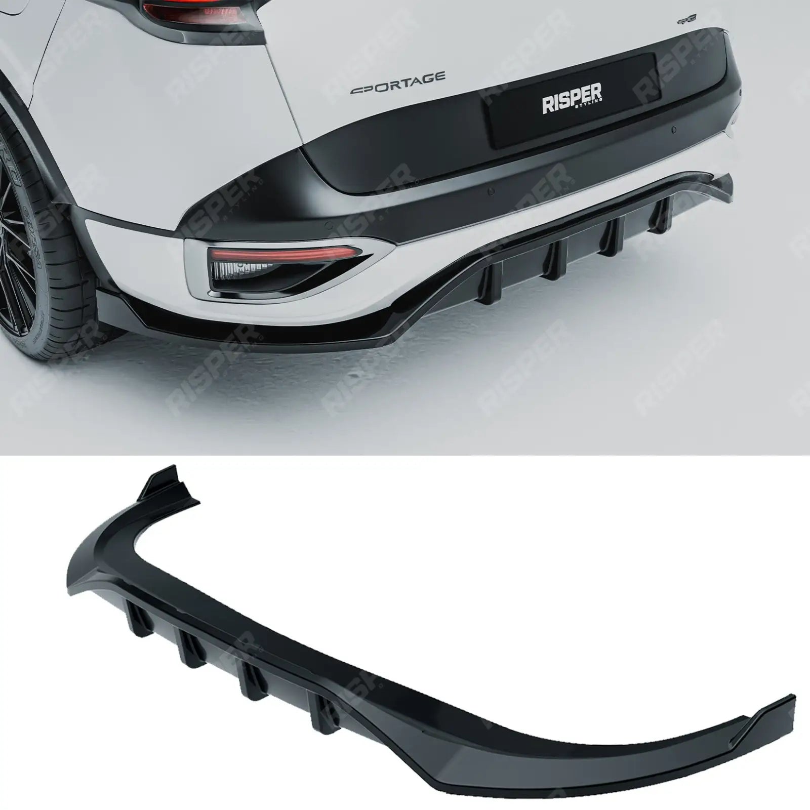 Kia Rio Rear Diffuser Kia Sportage Rear Bumper Diffuser GT Style – Sound Master