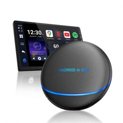 Wireless CarPlay Android Auto Adapter – Smart AI Box for Netflix, YouTube, Car Play